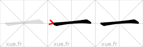 Chinese Hanzi stroke order for 一